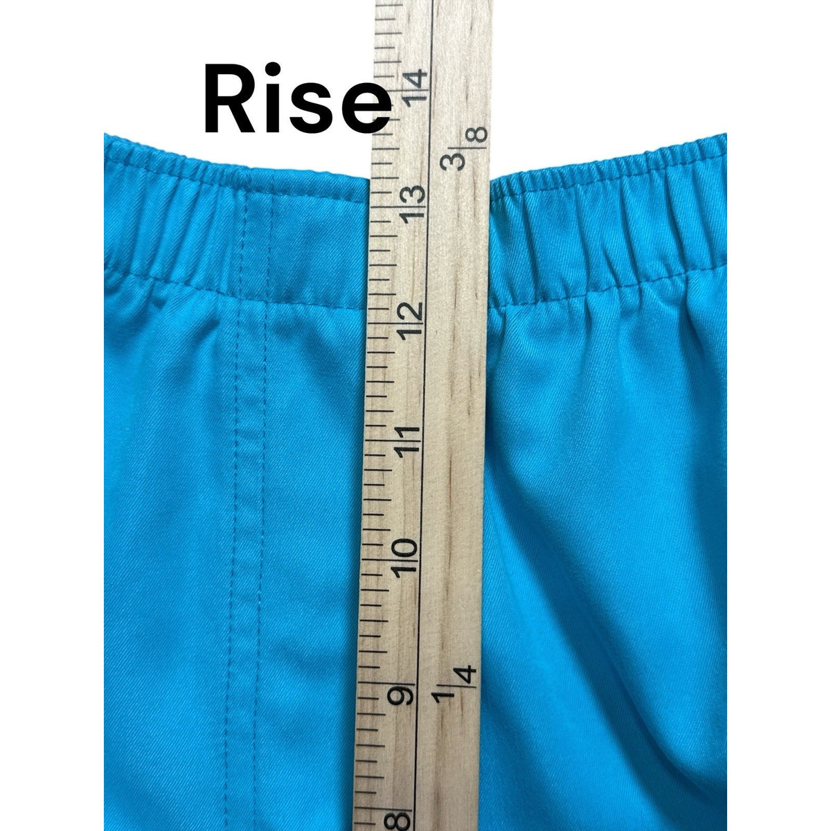 Kim Rogers Women’s Pull-On Pants 14 Blue Elastic Waist Pockets Short Length