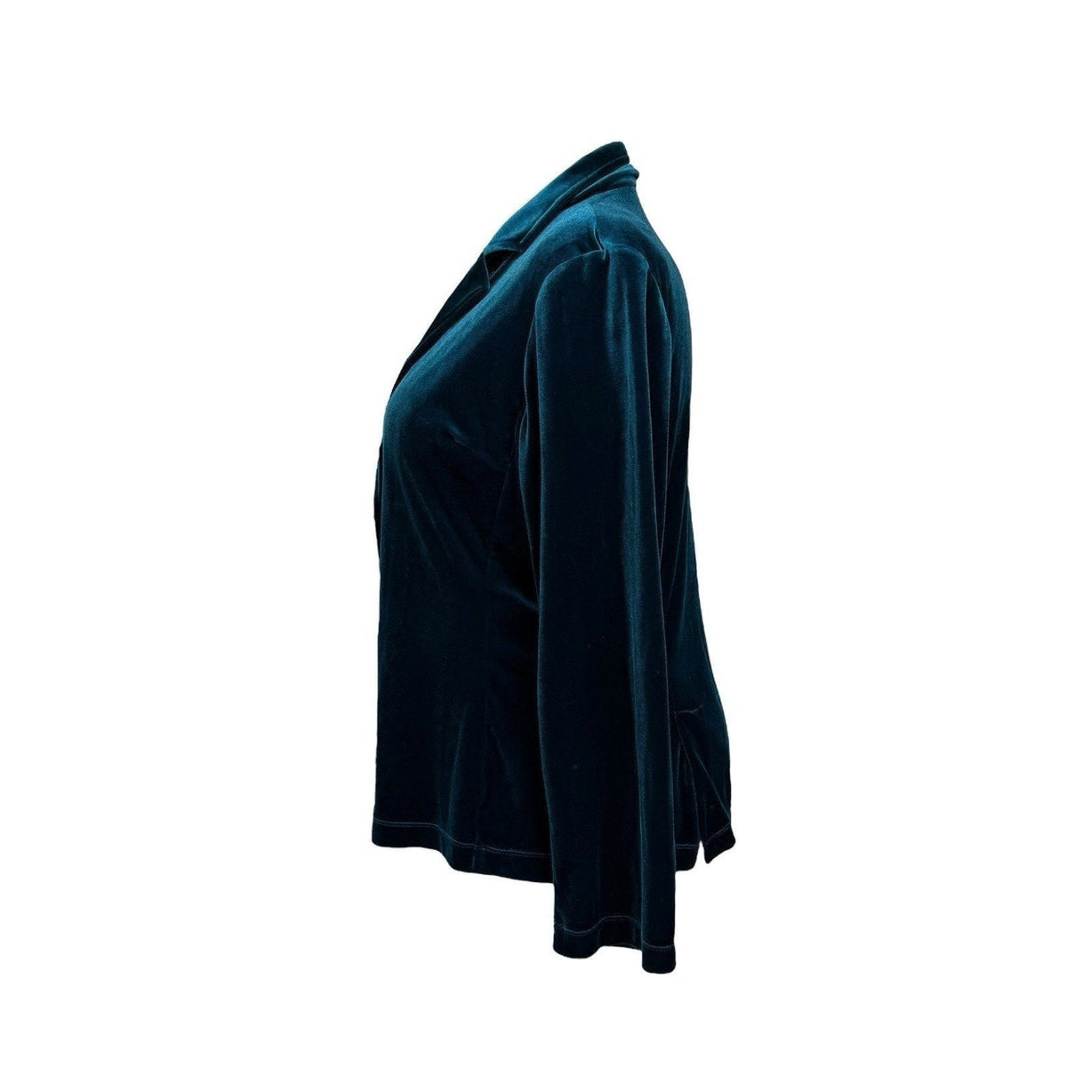 Notations XL Women’s Blue Velvet Faux Twin Set Blazer Jacket & Tank Attached