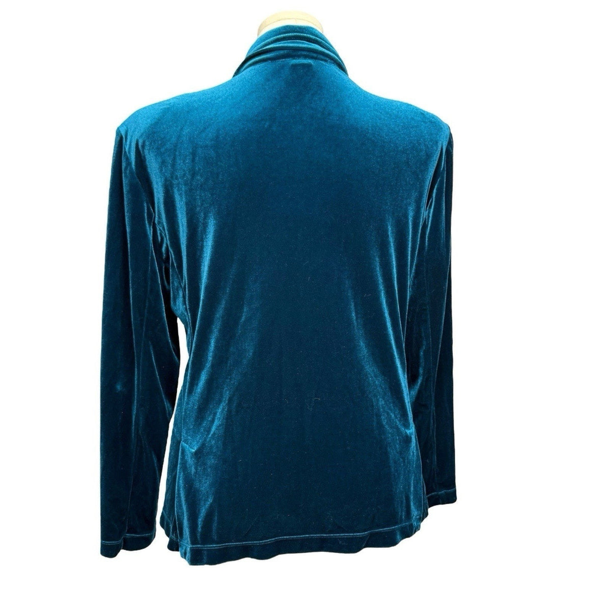 Notations XL Women’s Blue Velvet Faux Twin Set Blazer Jacket & Tank Attached