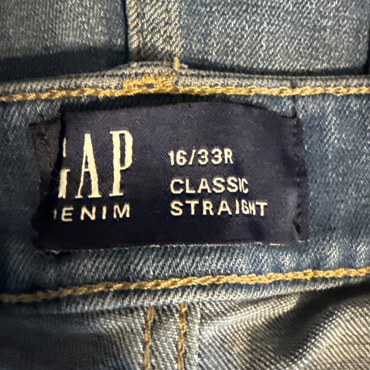 GAP Women Classic Straight Mid Rise Blue Jeans Size 33 | 16R