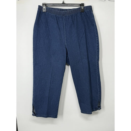 Cabin Creek Jeans Women’s Pull On Elastic Waist Stretch Size 1X Crop Pants
