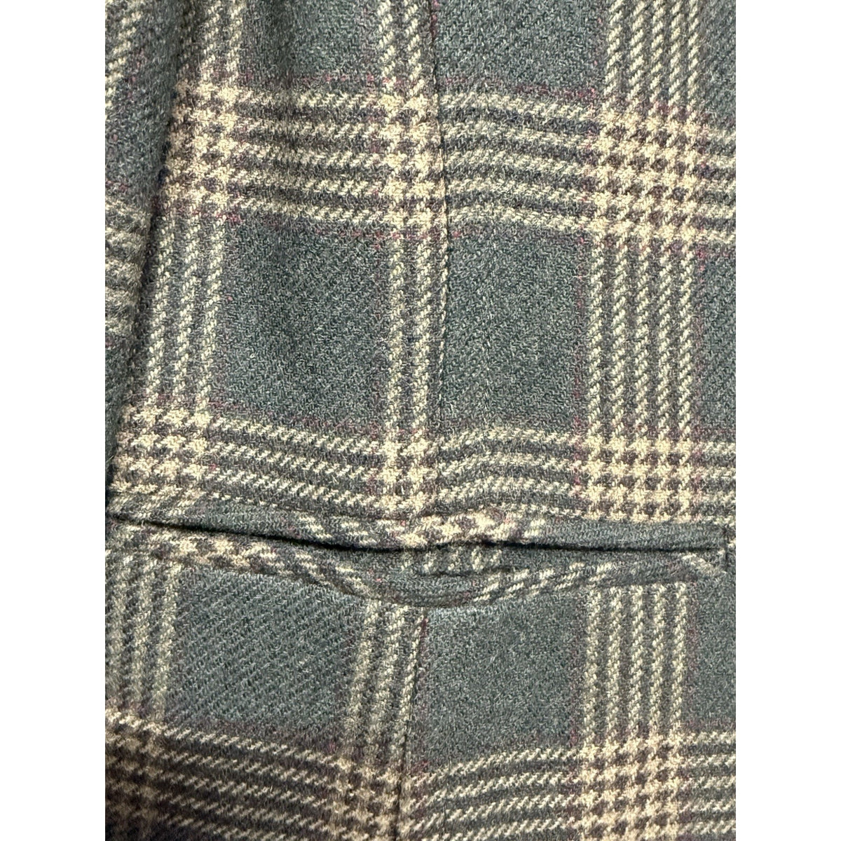 VTG Talbots women dk green plaid dark academia equestrian wool blend Blazer 16P