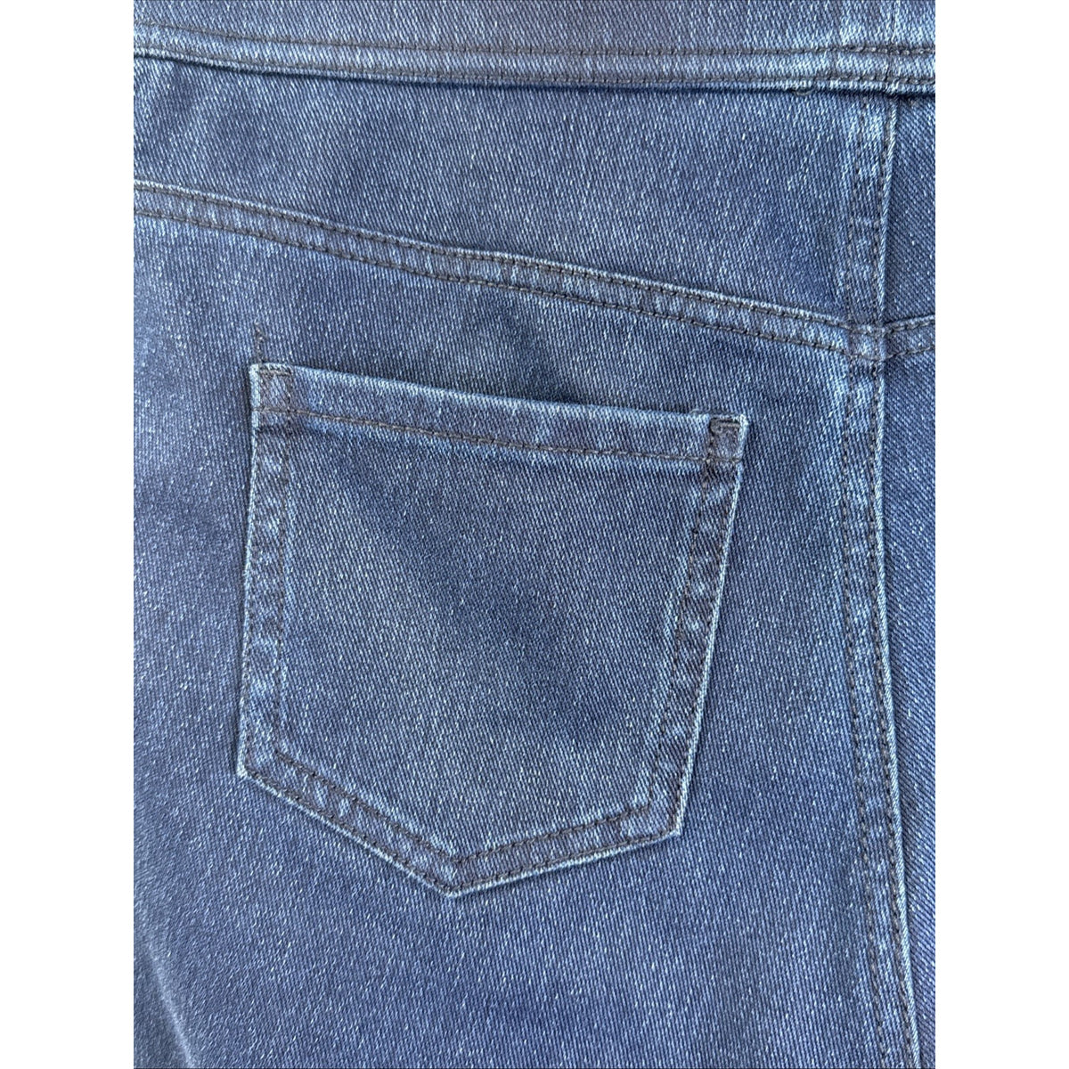 Time & Tru Blue Jeans Pull On High Rise Stretch Fitted Sz S(4-6) Womens