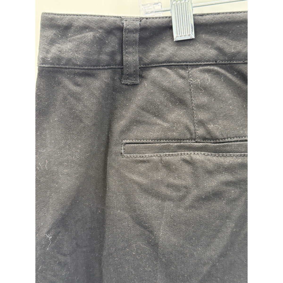 LRL Lauren Jeans Co Black Coated Denim Pencil Skirt Women’s 16W Zip Pocket