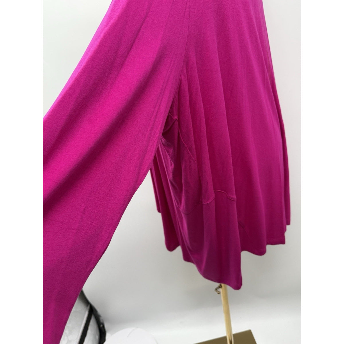 Catherines 4X 30/32W Fuchsia Open Front Cardigan Drape Knit Plus Size Rayon