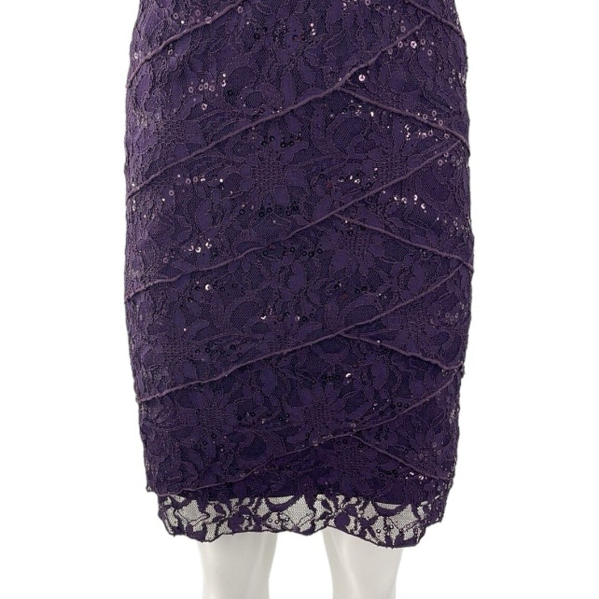 Scarlett Nite Eggplant Lace Cocktail Dress – Size 6 Holiday Party Style