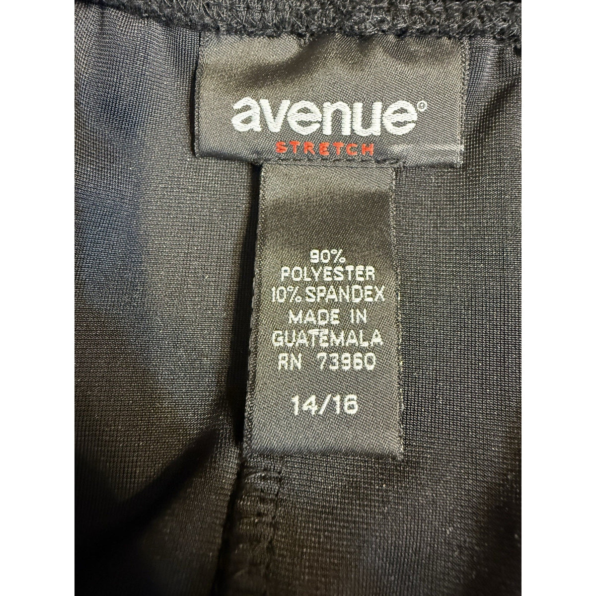 Avenue Black Velvet Midi Skirt 14/16 High Low Hem Stretch Pull On Minimal