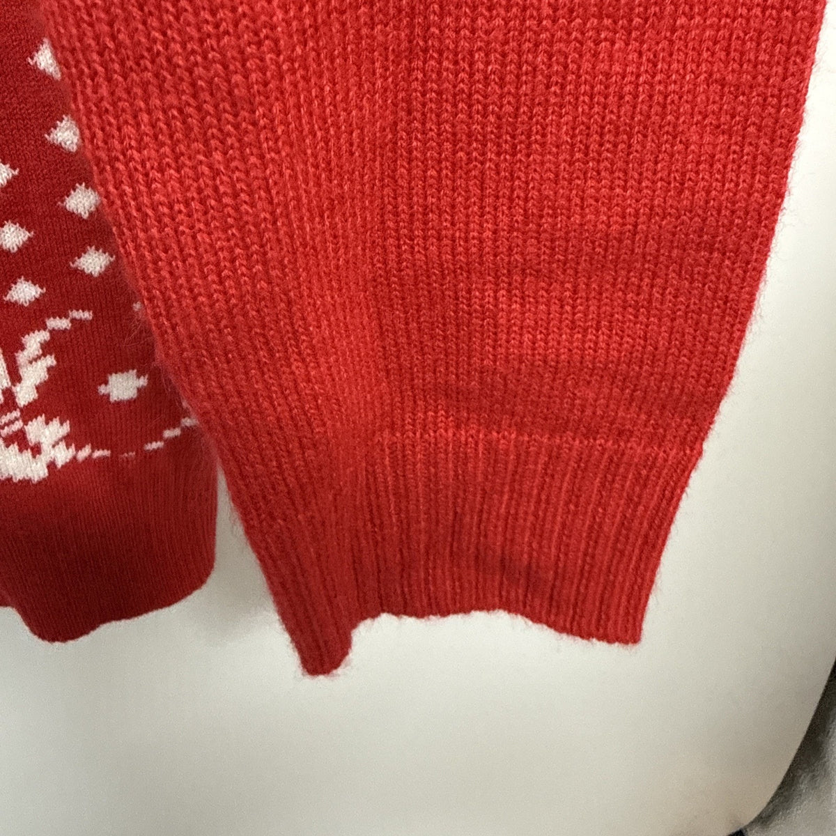 Blueberry Pet Family Women Christmas Sweater Size M Red/white