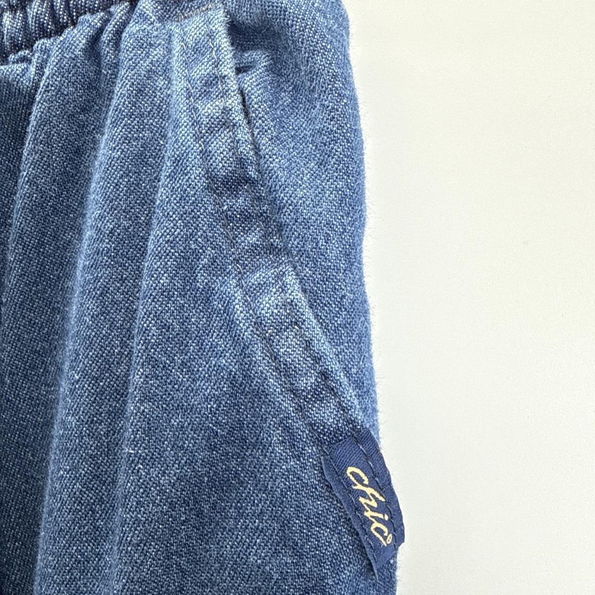 Vintage Chic Jeans Womens Size 14P Blue High Rise Relaxed Tapered Pull On Pants