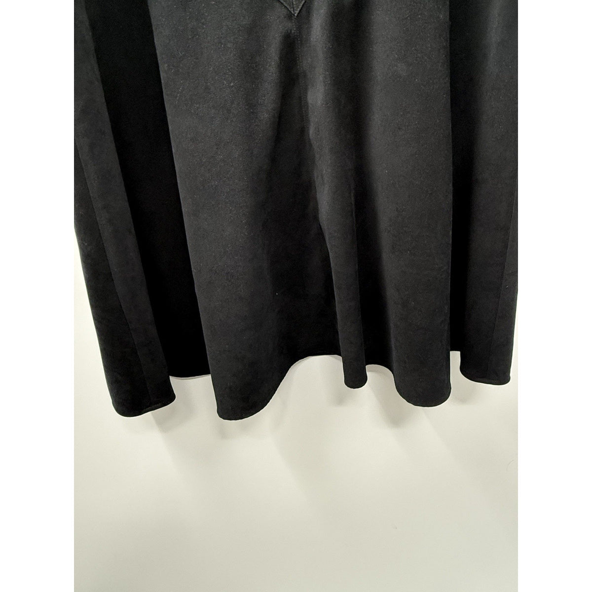 Dressbarn Black Flared A-Line Midi Skirt 16 Career Office (Faux Suede Look)