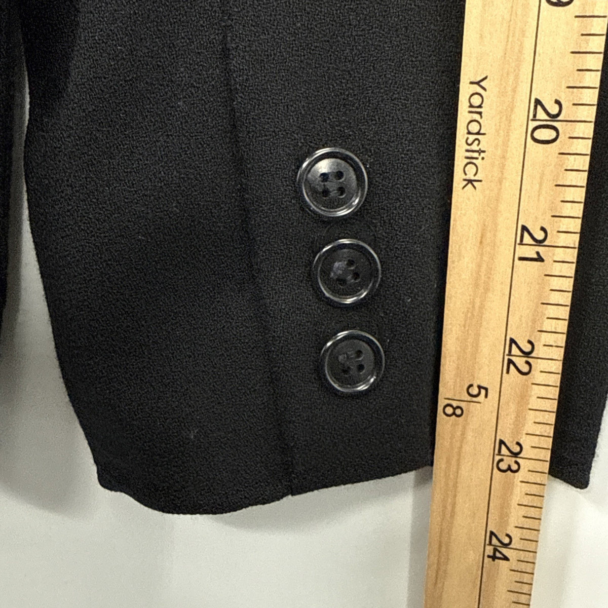 Evan Picone blazer 14 Black Vintage Wool Women Blazer 3 Button
