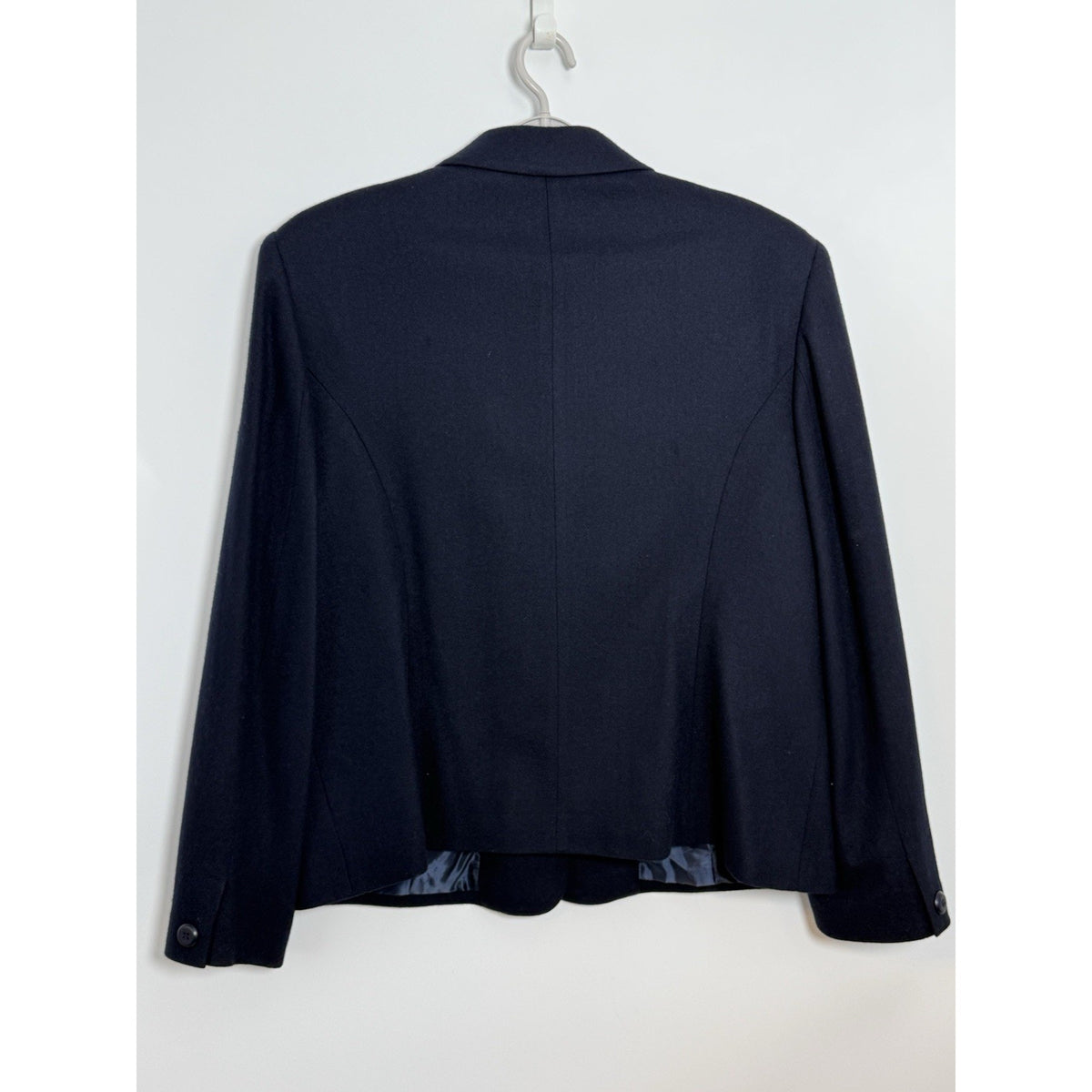 VTG Worthington Merino Wool Blazer Jacket Women 20T Navy Blue 90s Y2K 3-Button