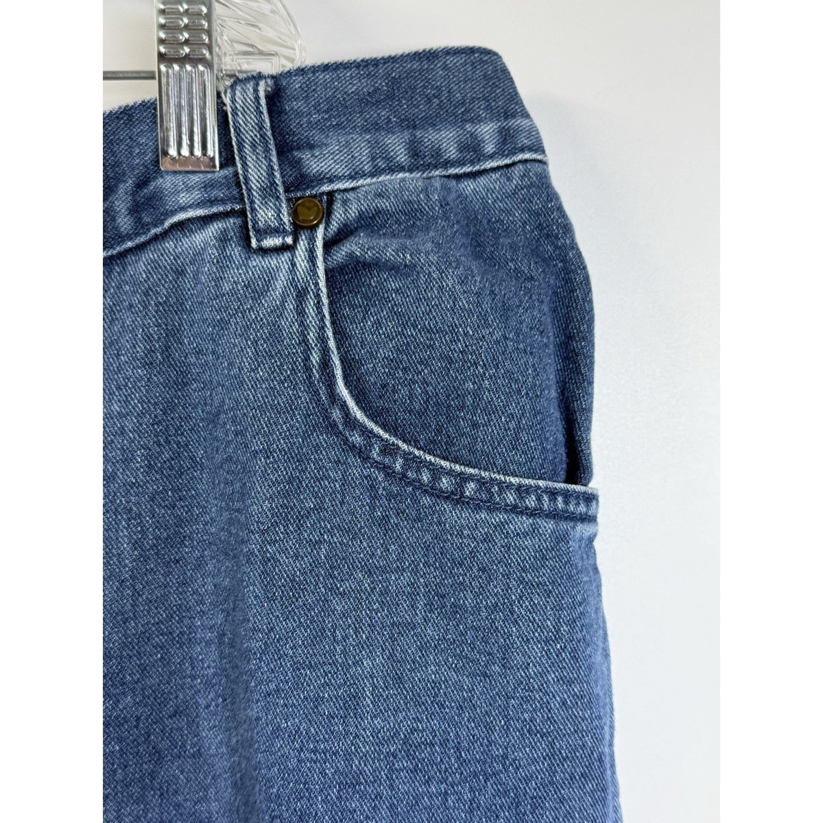 Woman Within Denim Capri Jeans Plus Size 26W Side Elastic Waist 100 Cotton