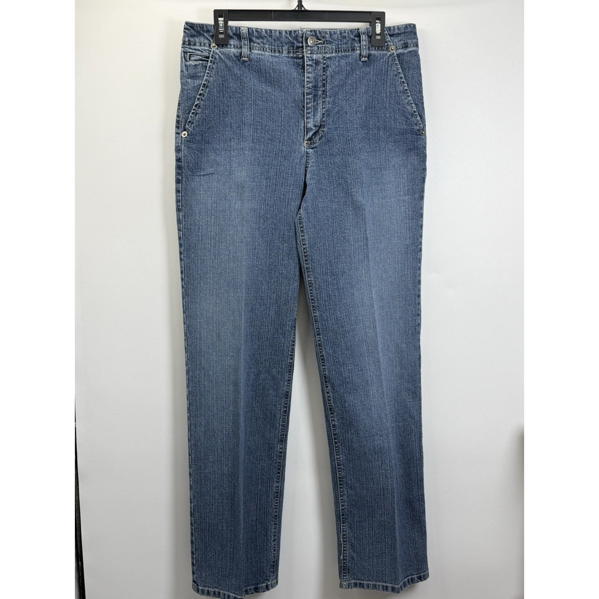 Gloria Vanderbilt Women’s Jeans Size 12 Blue Stretch Denim Straight Leg Classic