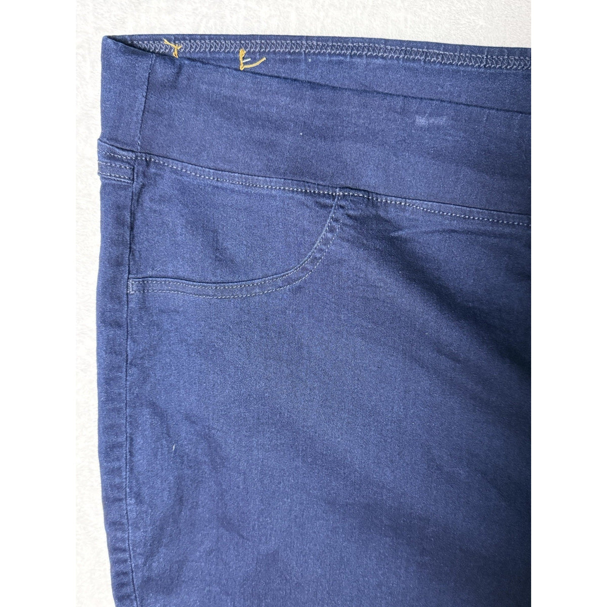 Terra & Sky 5X Pull On Blue 28” Inseam Jegging Jeans Plus Sz Faux Pocket 32W-34W