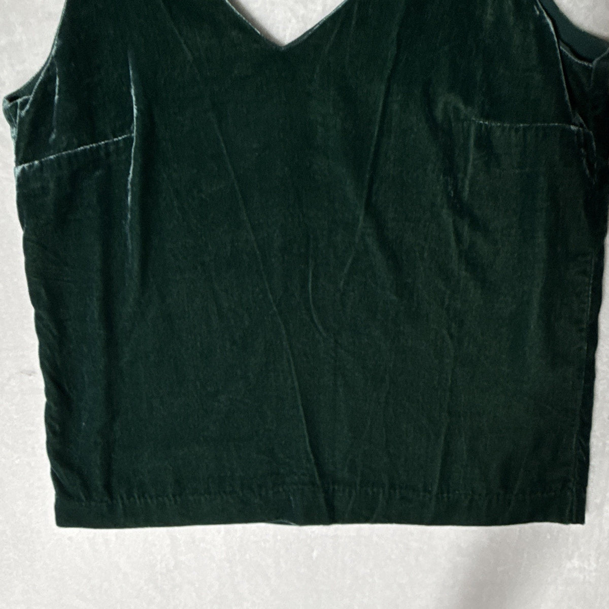 J.Crew Small Emerald Green Velvet Camisole Tank Top Dark Academia Holiday
