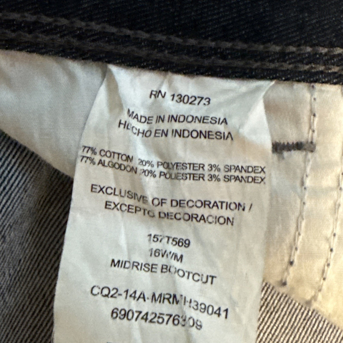 Lee Denim Jeans Women’s Size 16W Midrise Bootcut Blue 5 pocket Stretch casual