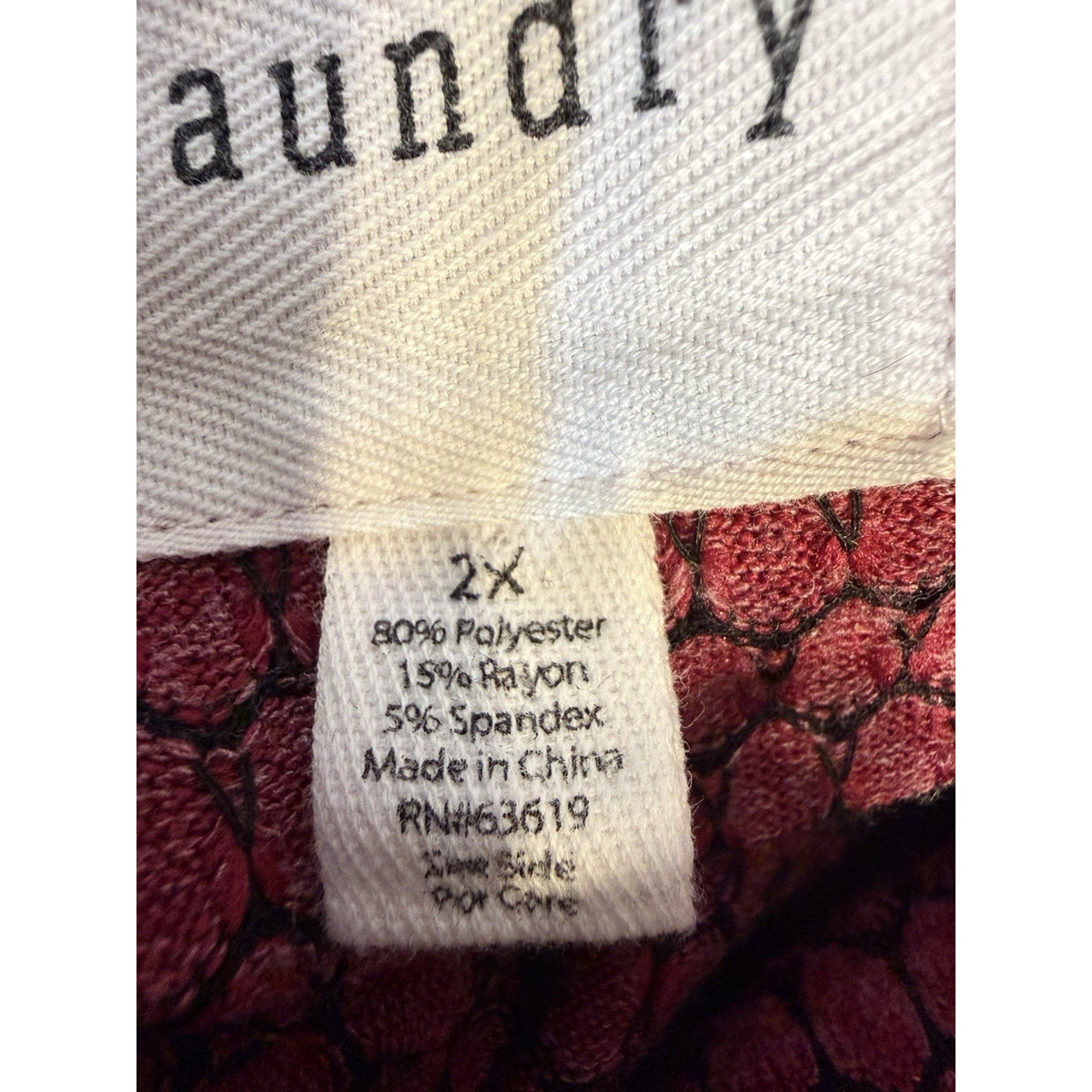 New York Laundry Women’s Cowl Neck Asymmetrical Pink Pullover size 2X