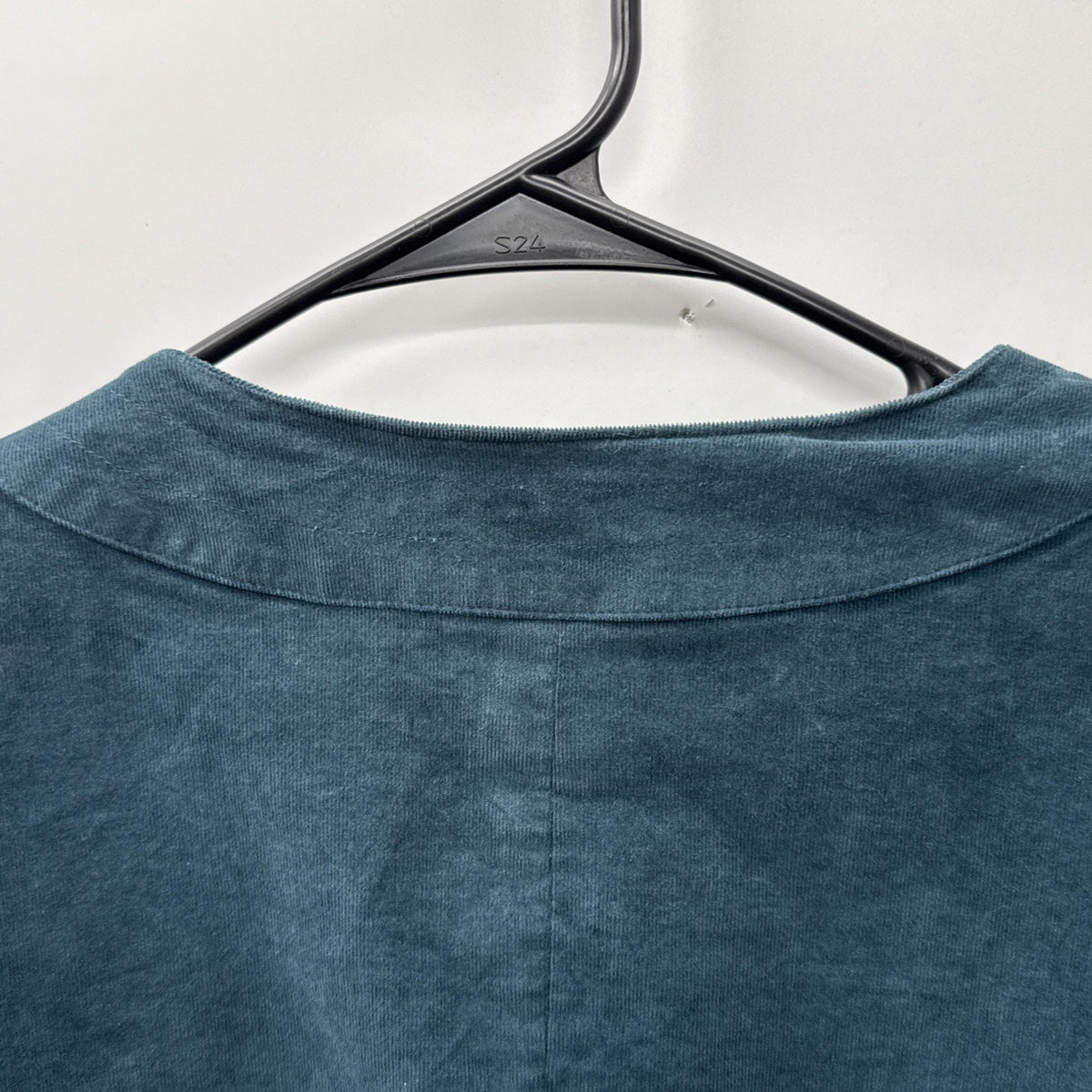 Style & Co Woman 18W Teal Stretch Corduroy Peplum Jacket Bell Sleeve