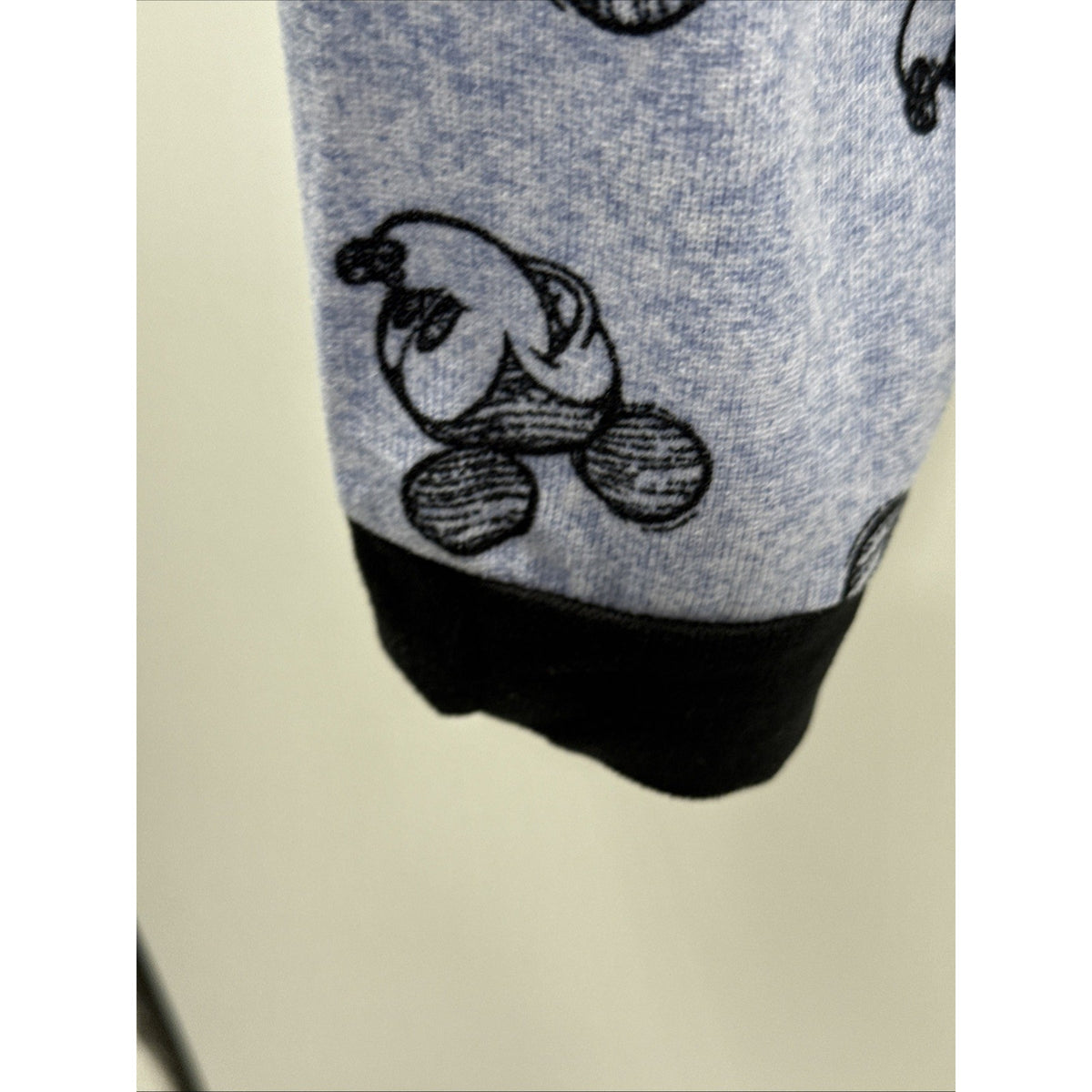 Disney Mickey Mouse Top Women XL Blue Sketch Print Long Sleeve Loungewear