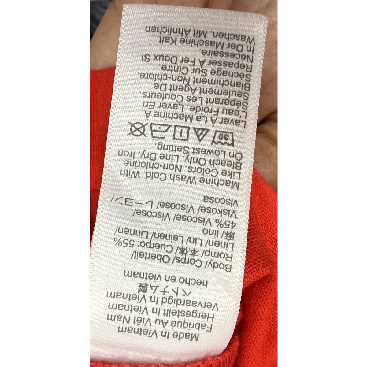 J.Crew Linen Blend Shift Dress Red Sleeveless Back Zip Size 6 Women’s Pockets