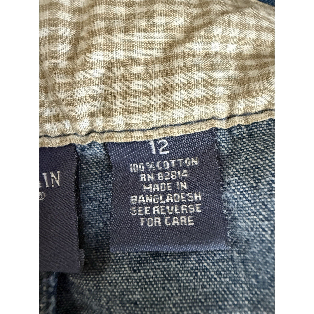 Women’s Mountain Lake Blue Jeans Denim Shirt Size 12 100% Cotton