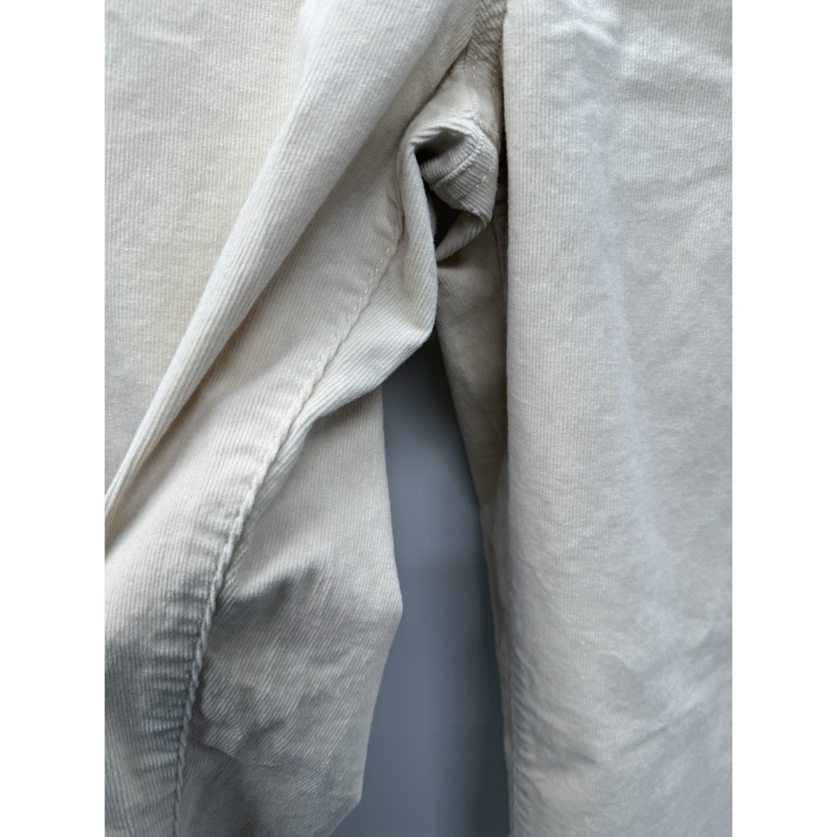 Croft & Barrow Womens 16 Ivory Corduroy Pants Straight Leg Stretch