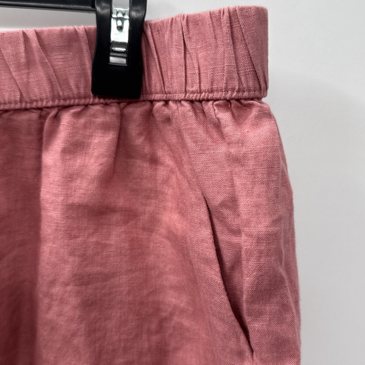 Philosophy 100% Linen Pull On Shorts Womens XL Pink Elastic Waist Casual Summer