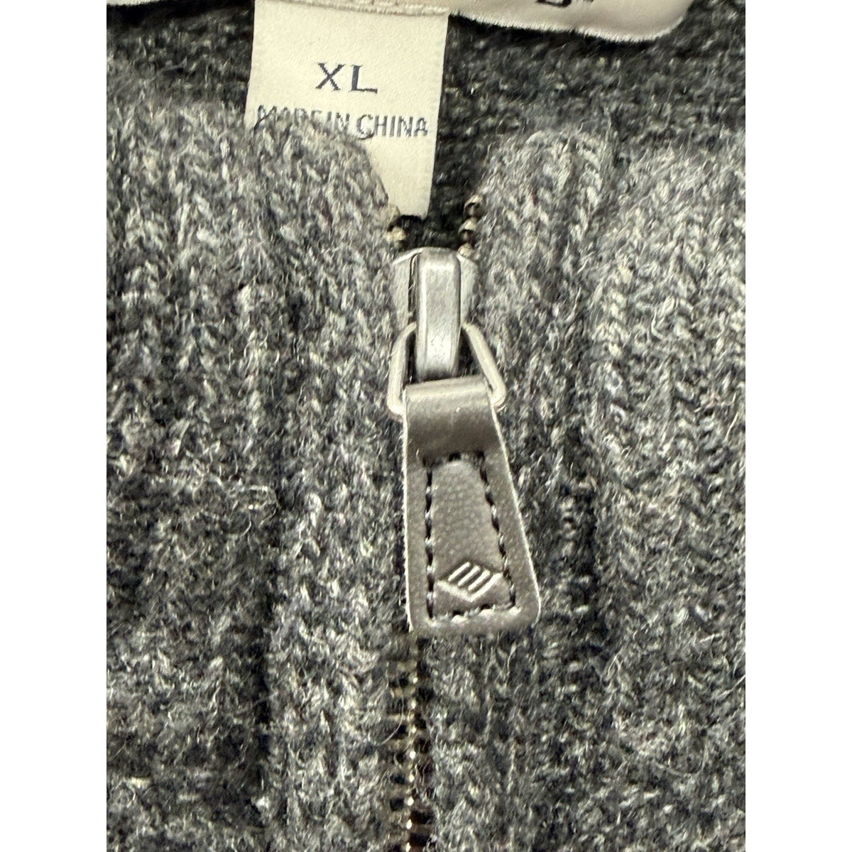 Joseph Abboud Men XL Wool Blend Full Zip Sweater Jacket Charcoal Gray Pockets