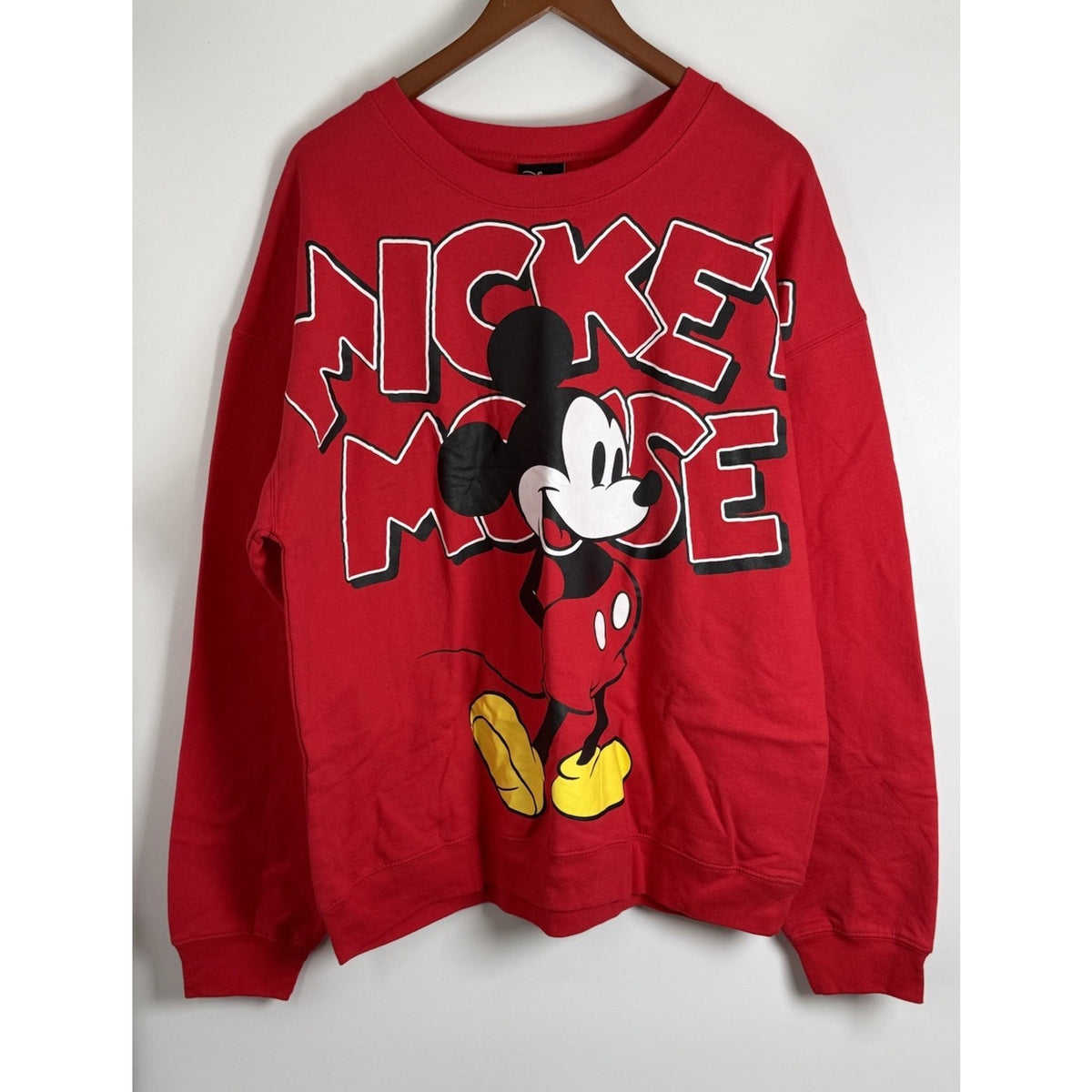 Disney Mickey Mouse Graphic Sweatshirt XXL Red Pullover