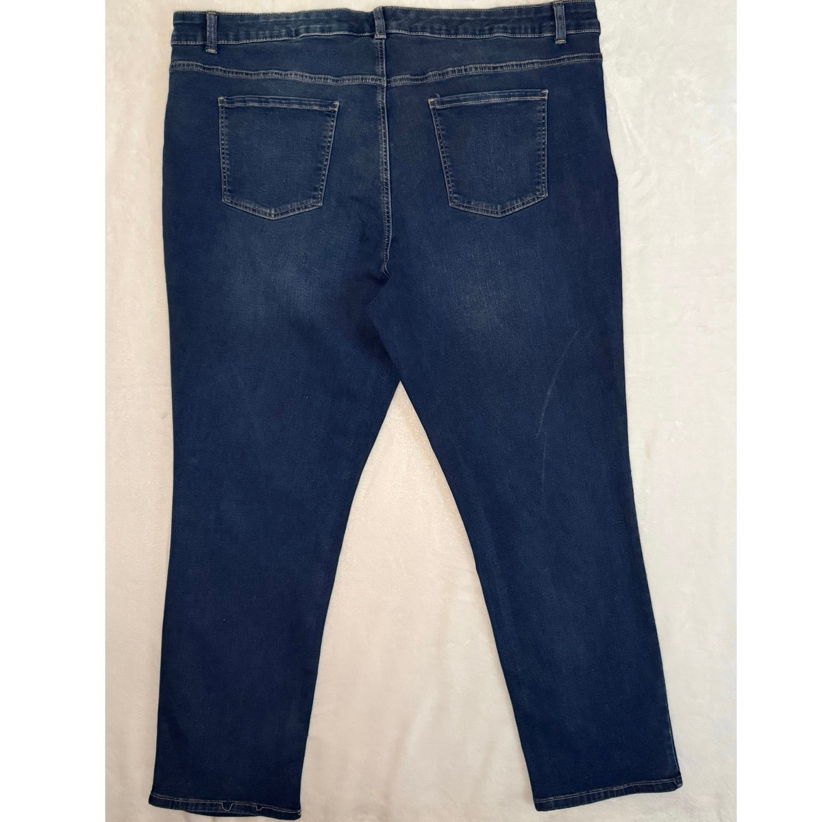 TALBOTS Denim Blue Jeans Women’s Size 24W 5 Pocket Straight Leg Dark Wash
