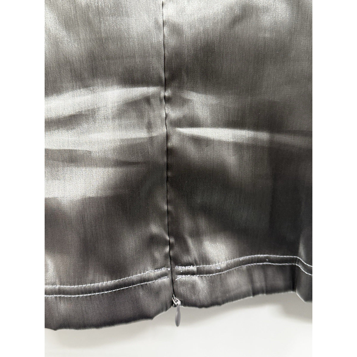 Cachet Silver Metallic Pleated Jacket Blazer Size 8 Dressy Evening Career