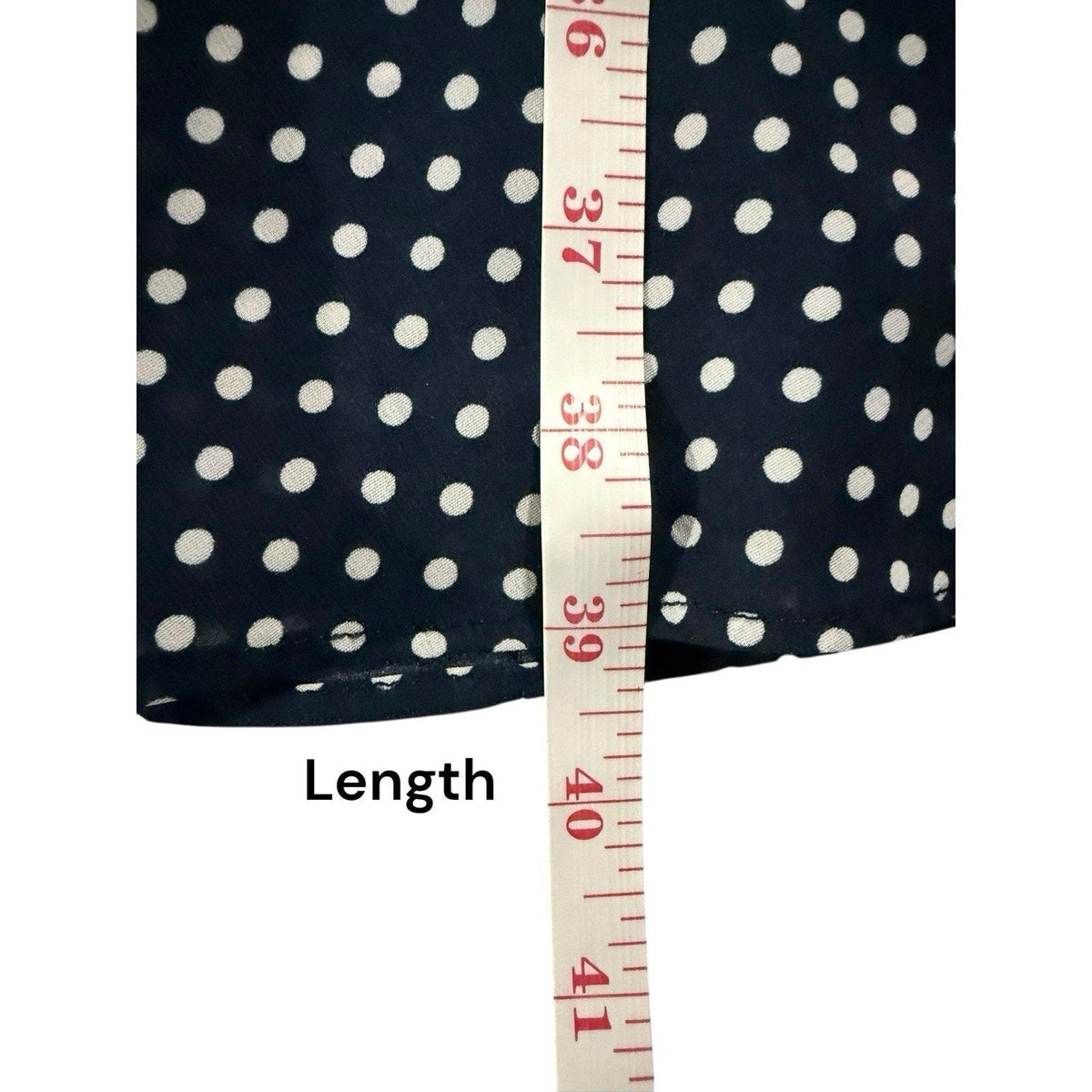 The limited Women’s Size 12 Blue polkadots sleevless Fit & Flare Faux Wrap Dress