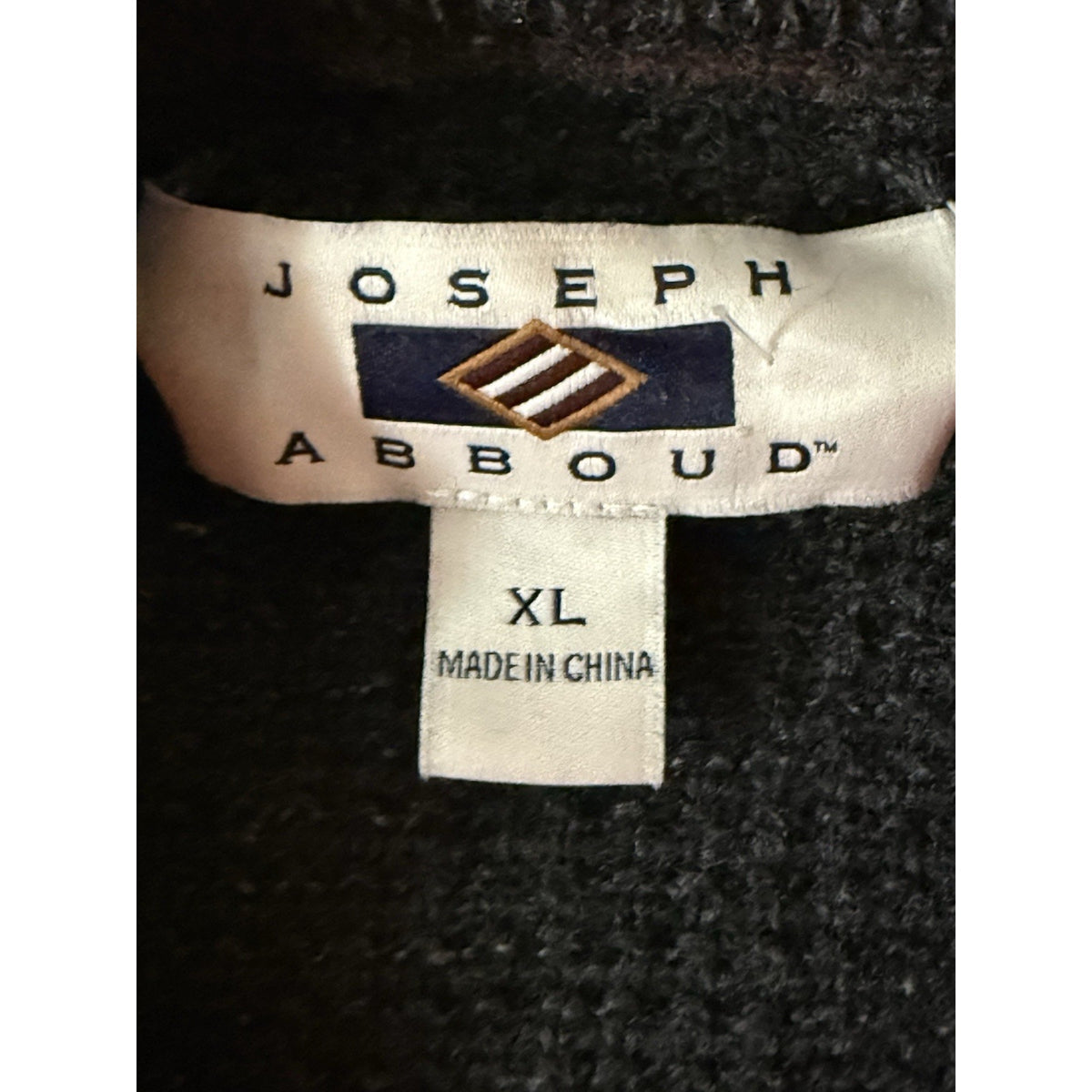 Joseph Abboud Men XL Wool Blend Full Zip Sweater Jacket Charcoal Gray Pockets