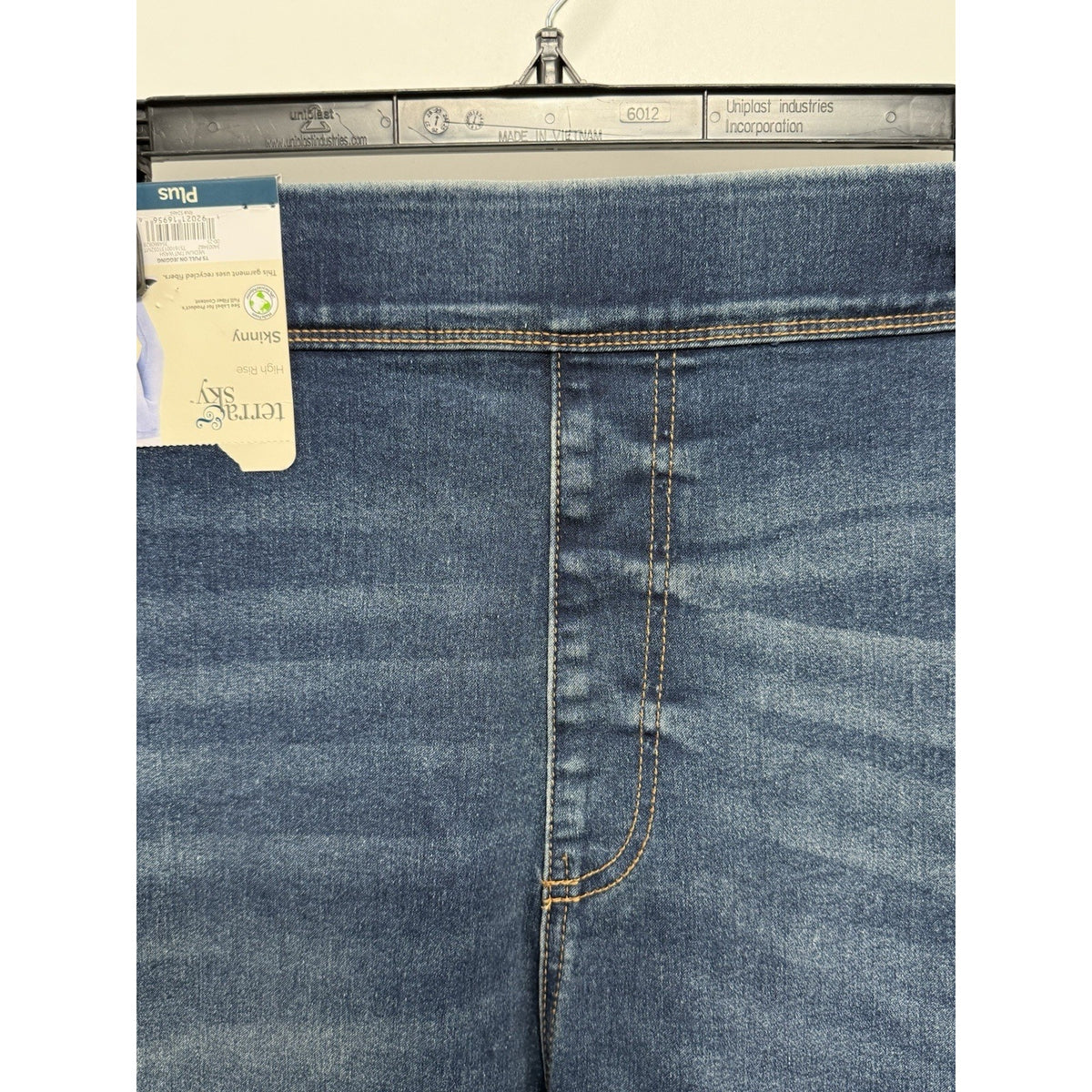 Terra & Sky Women Plus Size 3X High Rise Skinny Stretch Jeans Blue Denim Med