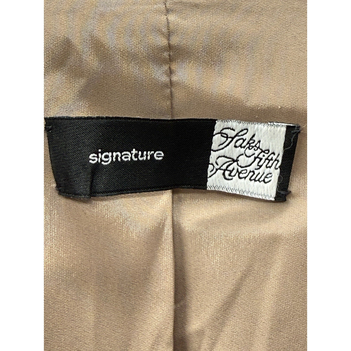 Saks Fifth Avenue Signature 97% Wool Blazer Taupe Career Jacket No Size
