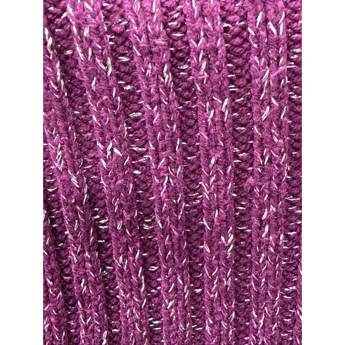 Style & Co Womens 0X Purple Metallic Cable Knit Sweater Wide Collar Shimmer