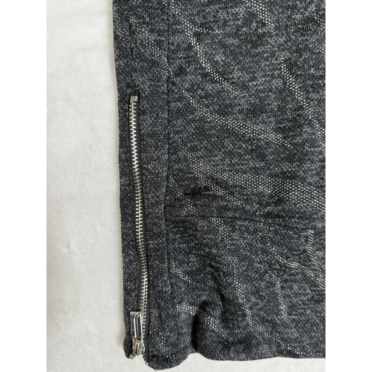 Jones New York Signature XL Cowl Neck Tunic Top Black Gray Side Zip