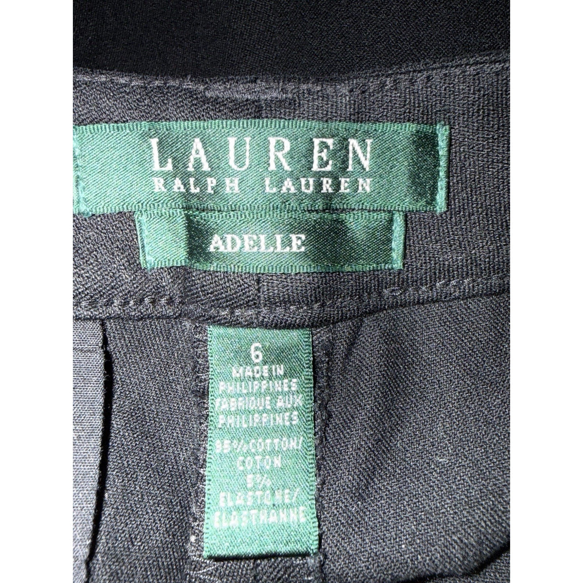 Lauren Ralph Lauren Black Pants Womens Size 6 Adelle Slacks Straight Leg