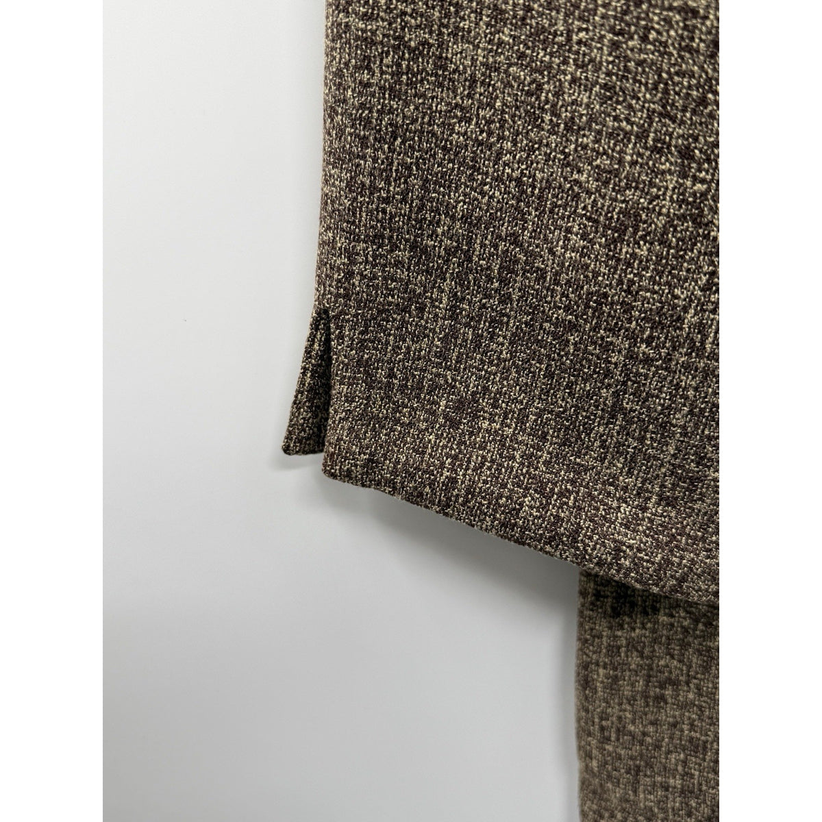 Danny & Nicole Blazer Women 16W Brown Tweed Pleated Plus Size Career Jacket