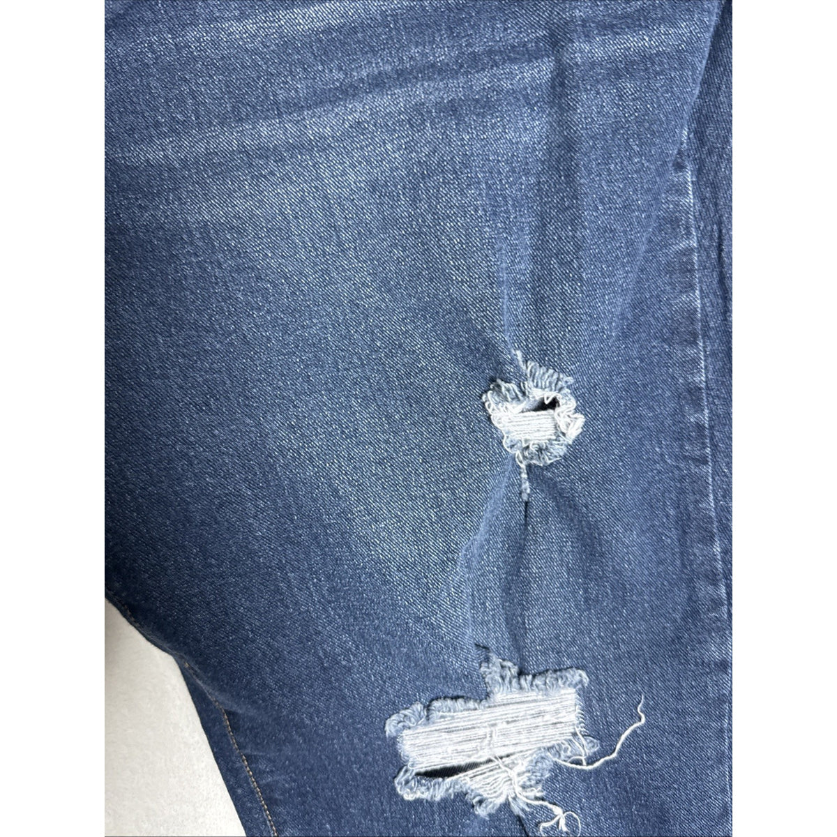 Terra & Sky Boyfriend Jeans Distressed Denim Blue Womens Sz 16W Stretch Pockets