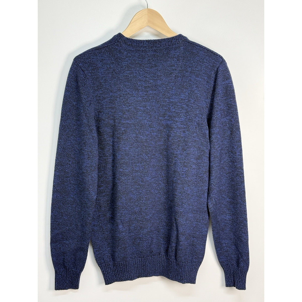 WoolOvers Men’s Blue Cotton Knit Crewneck Sweater Small Classic Pullover