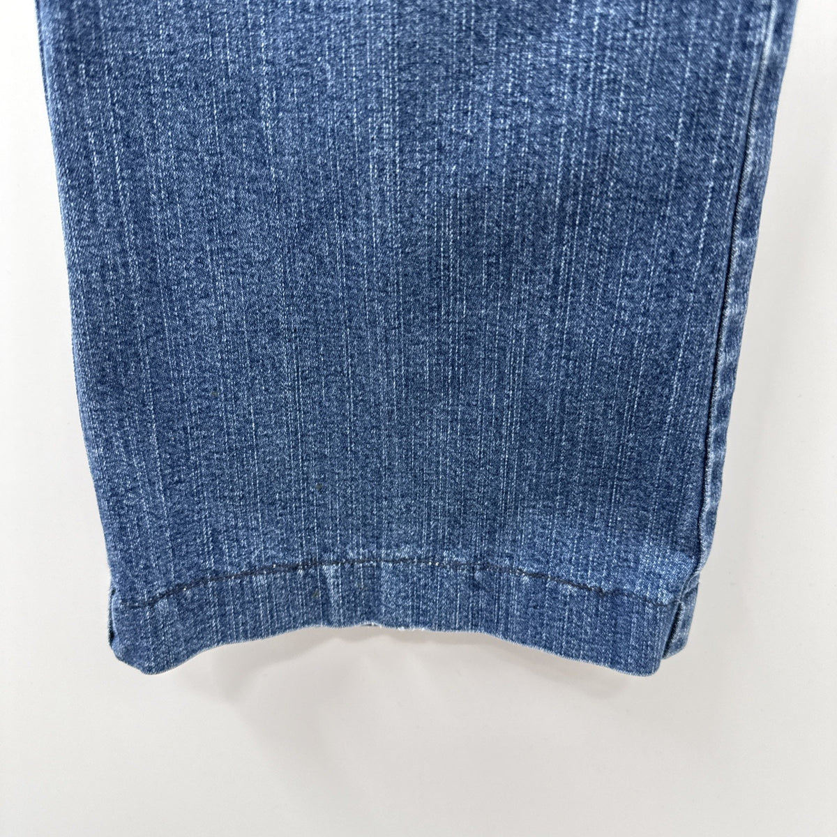 White Stag Pull On Denim Jeans Straight Leg Elastic Waist Womens Large Average