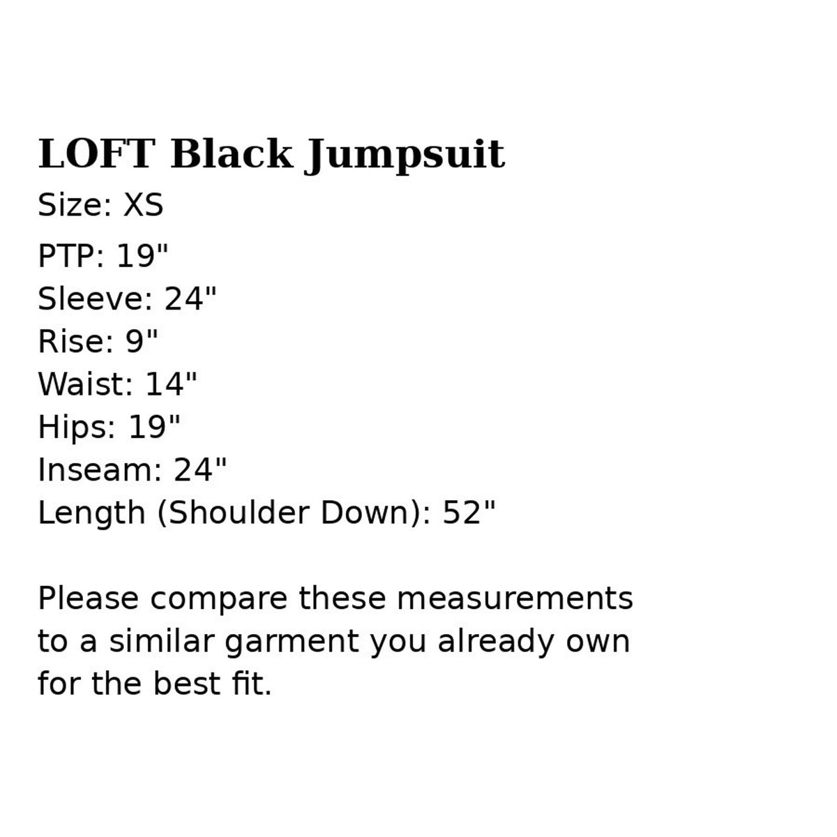 LOFT Black Zip Front Jumpsuit XS Long Sleeve Rayon Roll Tab Utility Pockets
