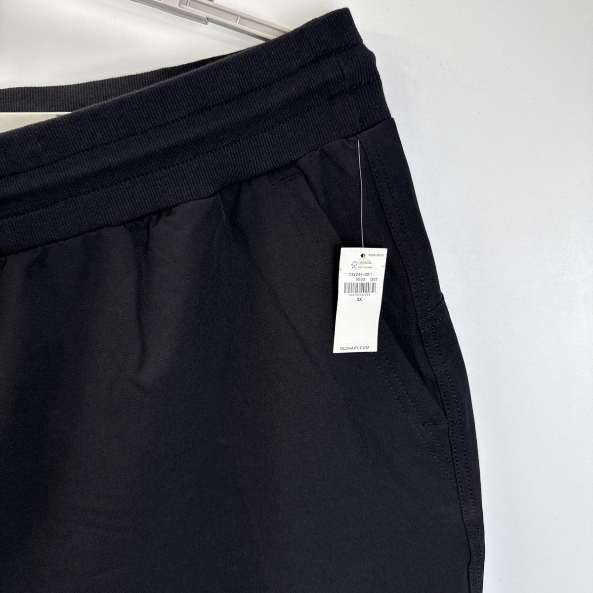Old Navy Pants Plus Sz 3X StretchTech Jogger Go-H20 Women Black Pockets, NWT