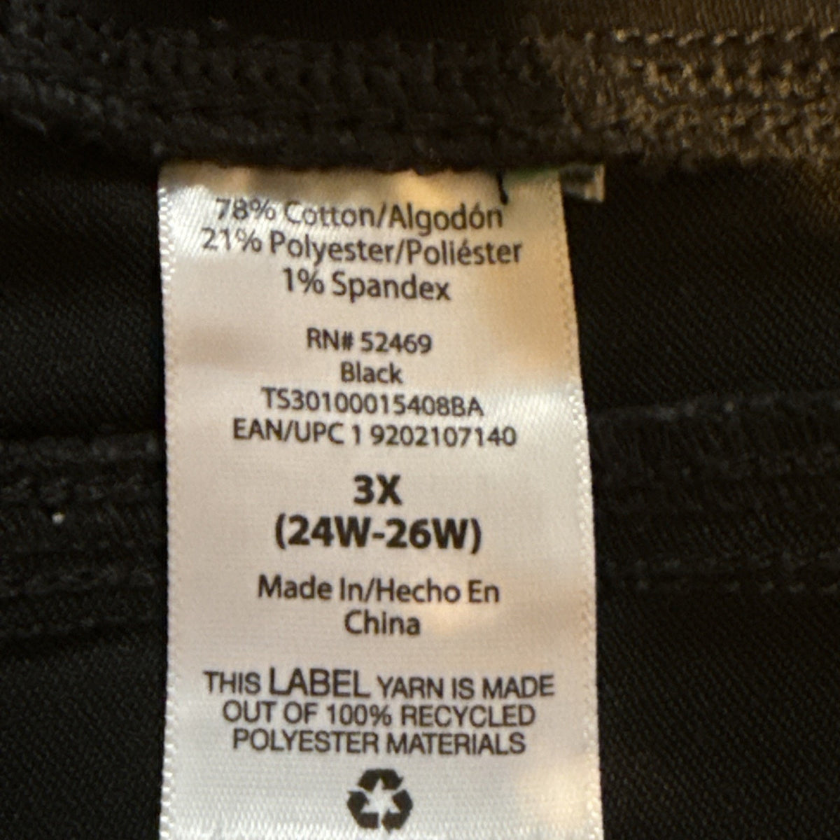 Women Jegging Pant Size 3X Jeans Type Skinny Fit Black Acid Wash