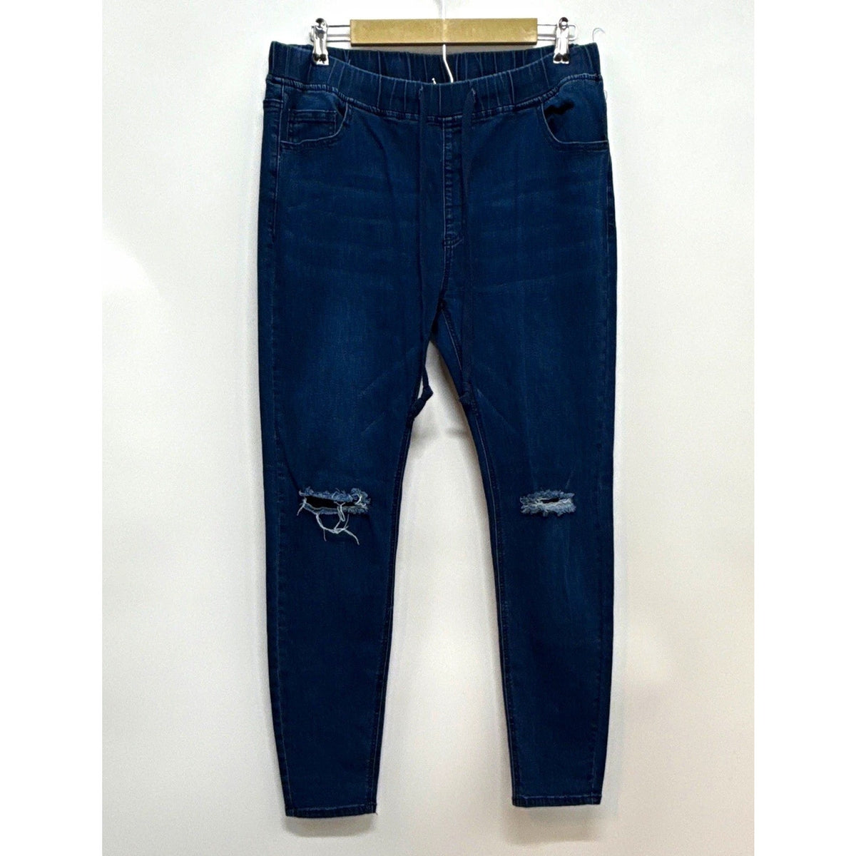 American Bazi Jeans Women’s 1X Pull On Stretch Denim Distressed Ripped Skinny