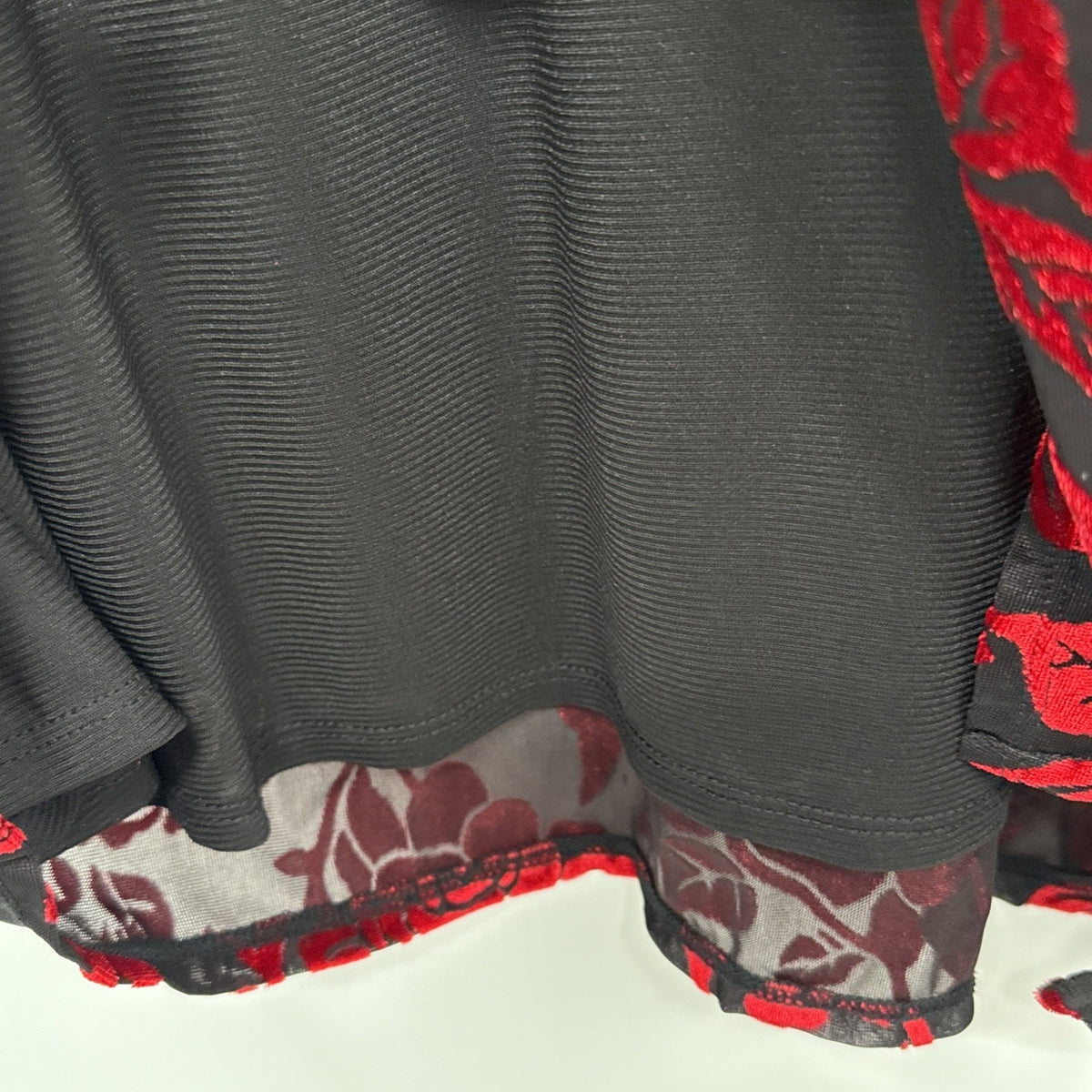 90s Womens Velvet Top XL Whimsigoth Dark Romantic Floral Rose Witchy Girl