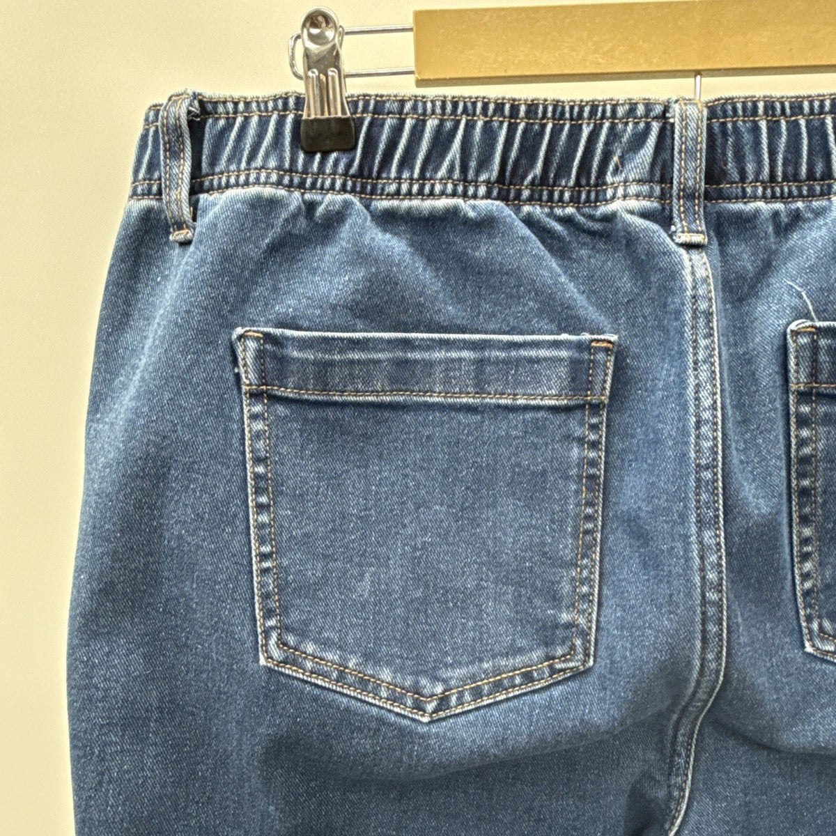 ReCreation Jeans Women's Large Blue Denim Stretch Waistband Straight Leg Casual