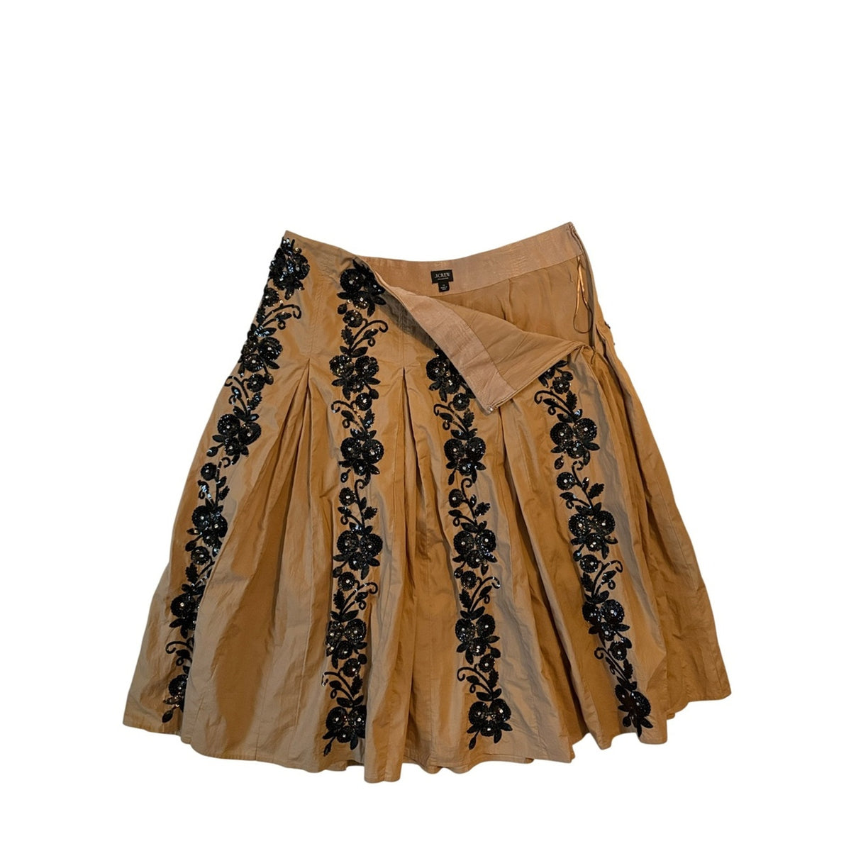 J.Crew Collection Spring 2025 Embellished Cotton Midi Skirt – Size 12